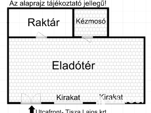 Kiadó belvárosi 80 nm-es üzlethelyiség
