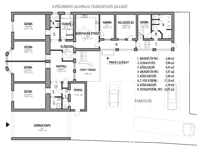 Hatalmas polgári ház és gazdasági terület