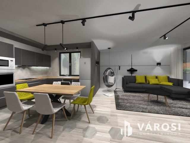 Stílusos otthon nagy terasszal új lakóparkban