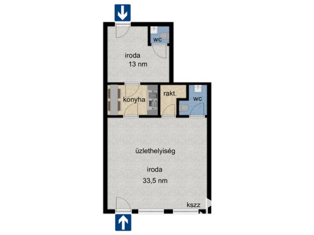 Utcafrontos,főldszinti,kirakatos szép iroda eladó.