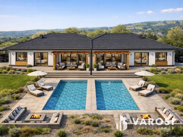 Panorámás ikerház fél  Tinnyén a  királyvölgy lakoparkban